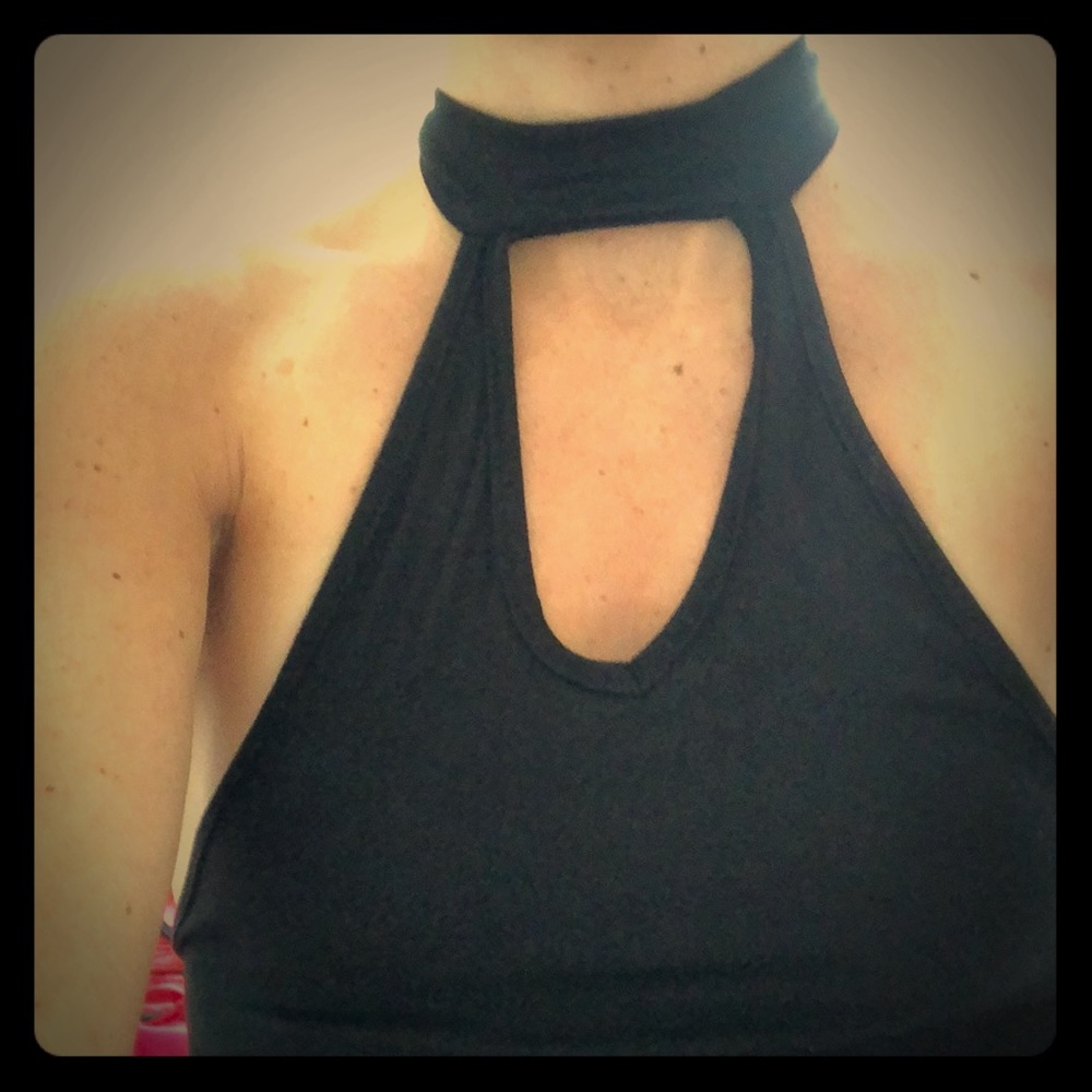 Black halter top